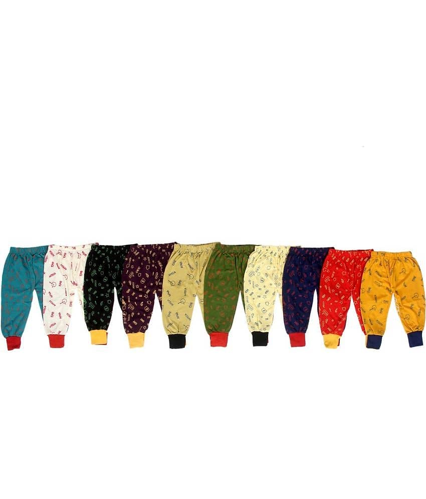 DIAMOND EXPORTER Pack of 10 Baby Boys Cotton Pyjama ( Multi Color )