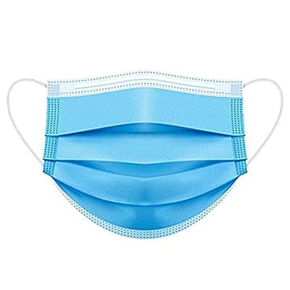 Elecsera SURGICAL-100 mask-003 Surgical Mask With Melt Blown Fabric Layer (Free Size, Pack of 100, 3 Ply)