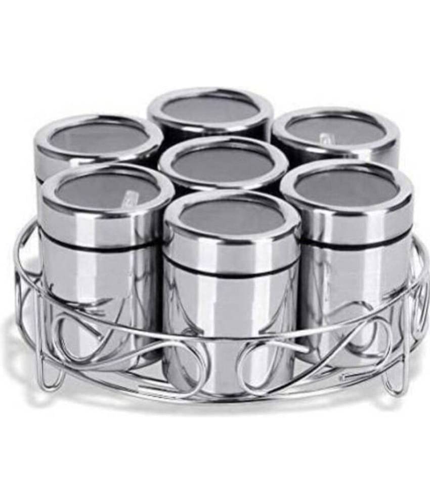 ATROCK - Steel Silver Spice Container ( Set of 1 )