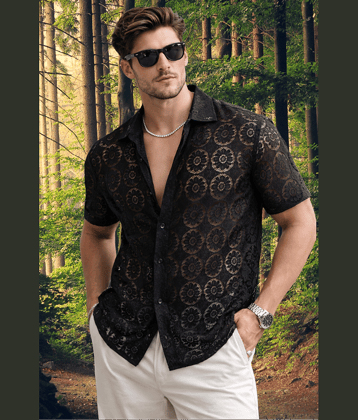 TarrenT HunT Cotton Blend Regular Fit Solids Half Sleeves Men's Casual Shirt - Black ( Pack of 1 )