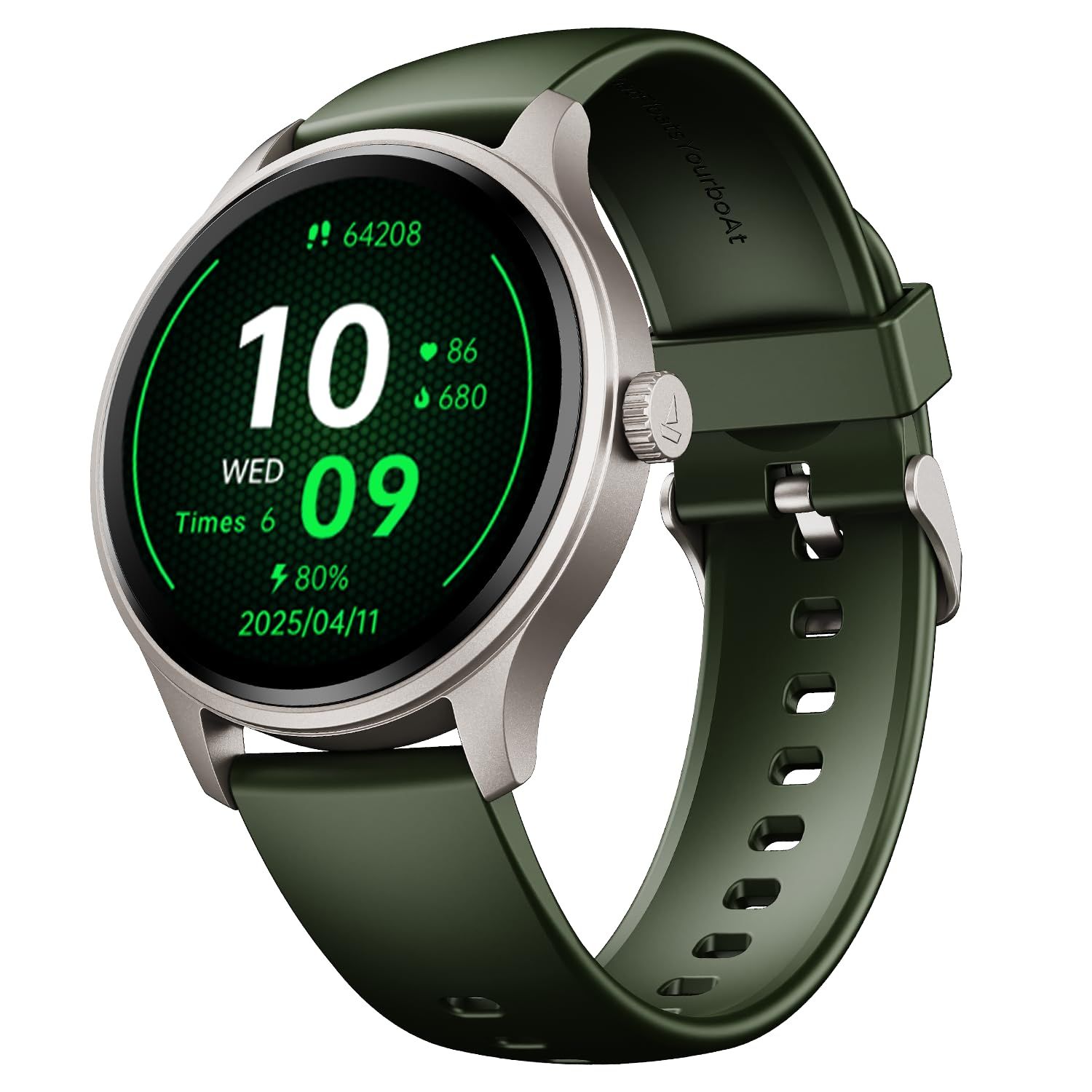boAt Lunar Discovery Neo, 1.39" (3.5 cm) Round HD Display, Premium Metallic Finish, Animated Watchfaces, 100+ Sports Mode, Bluetooth Calling, Smart Watch for Men & Women (Olive Gold) boAt Lunar Discovery Neo, 1.39" (3.5 cm) Round HD Display, Premium Meta