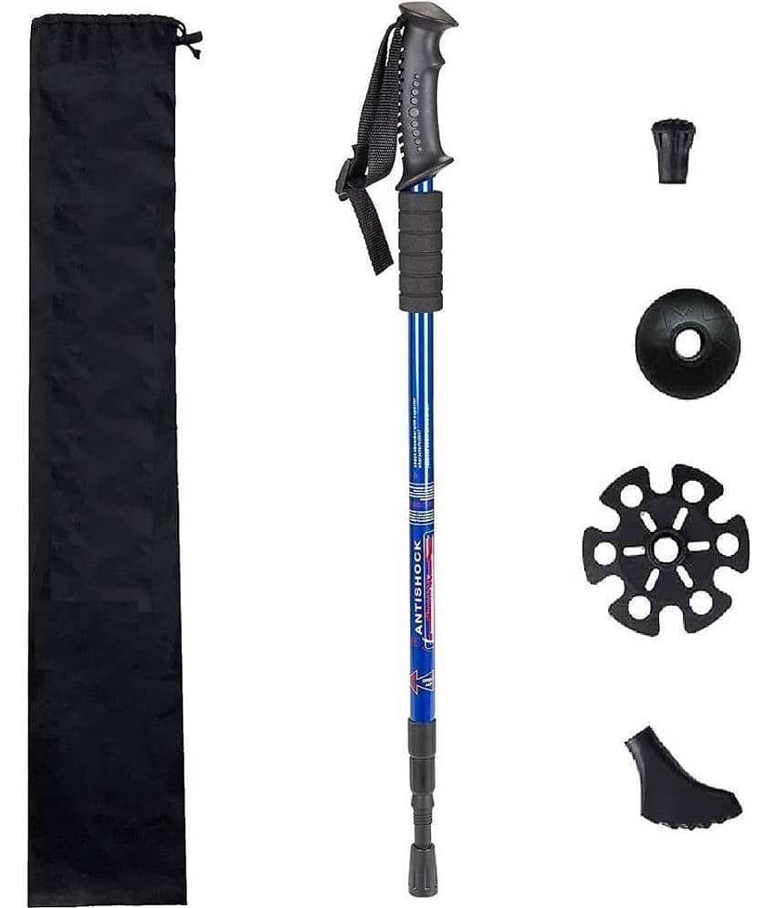 RAMDEV ENTERPRISE Trekking Poles, Collapsible Lightweight Shock-Absorbent Hiking Walking Sticks Adjustable Aluminum Hiking Poles for Women Men Kids (Trekking Poles 1 Pack).