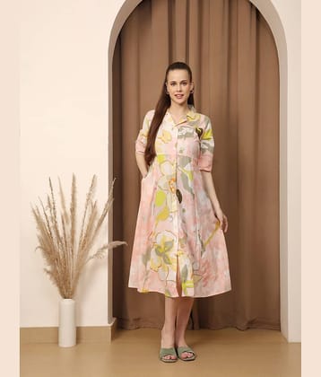Flavia Creation Women Cotton A-line Dress ( Multi Color )