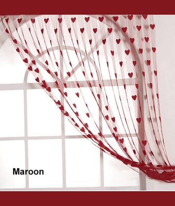 gharsaaz Abstract Transparent Rod Pocket Curtain 6.5 ft ( Pack of 1 ) - Blue