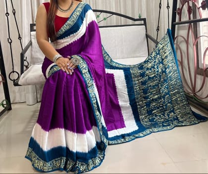 Zari Border Modal Silk Style 15-Zari Border
