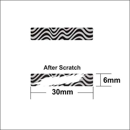 Scratch Off Label and Sticker Sheets (Size - 30 Mm * 6 Mm - Qty 1,000 Labels)