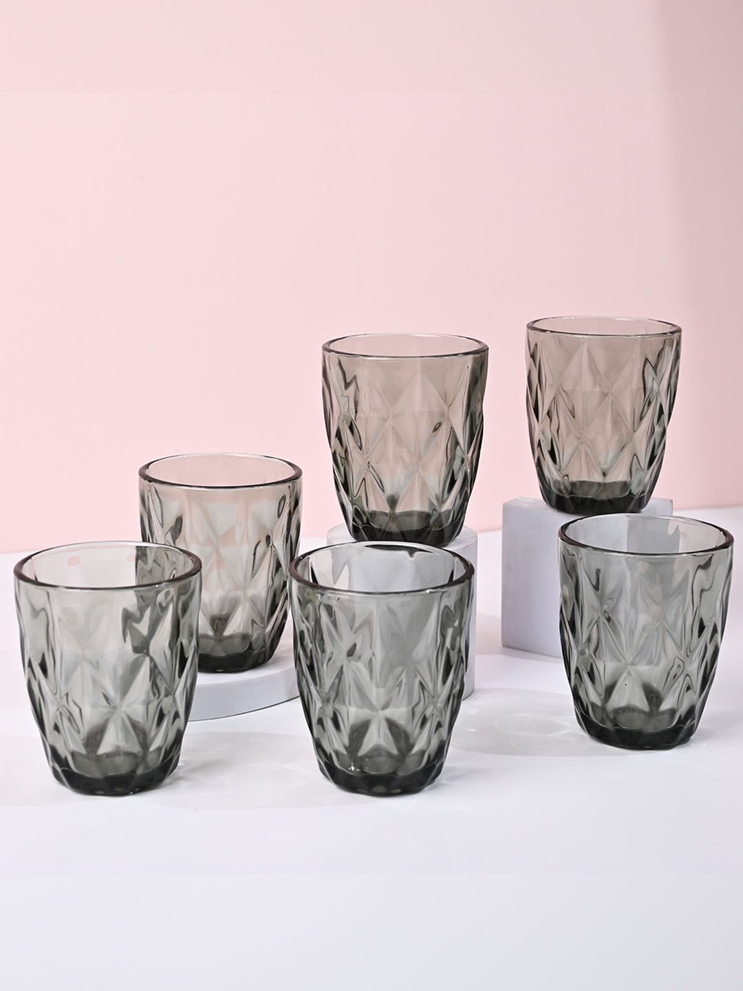 Dark Green Glass Tumbler Set of 6