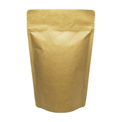 Both side Kraft Paper Brown Standup Pouches 150x230x40x40MM  300 G Capacity 500 pieces