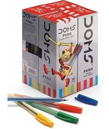 Doms Rollerball Ball Pen (Pack Of 80, Blue)