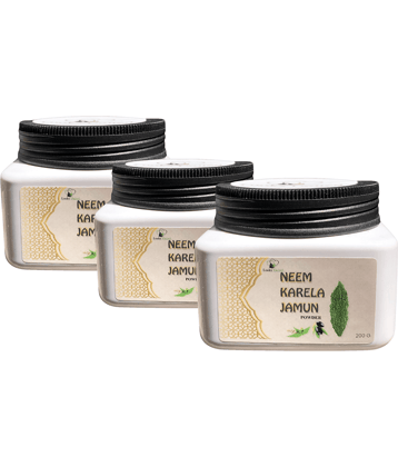 Looks United Neem Karela Jamun Powder 200 Gm Pack of 3