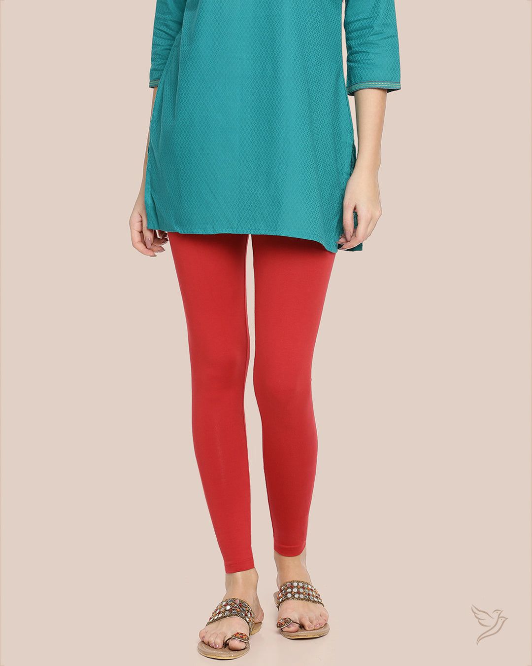 Cotton Ankle Legging - Lip Stick-S / Lip Stick