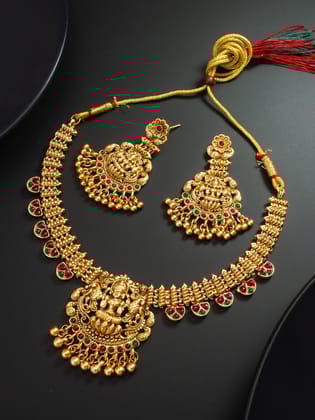 Morison Timeless Gold Necklace Set with Earrings  Elevate Your Style