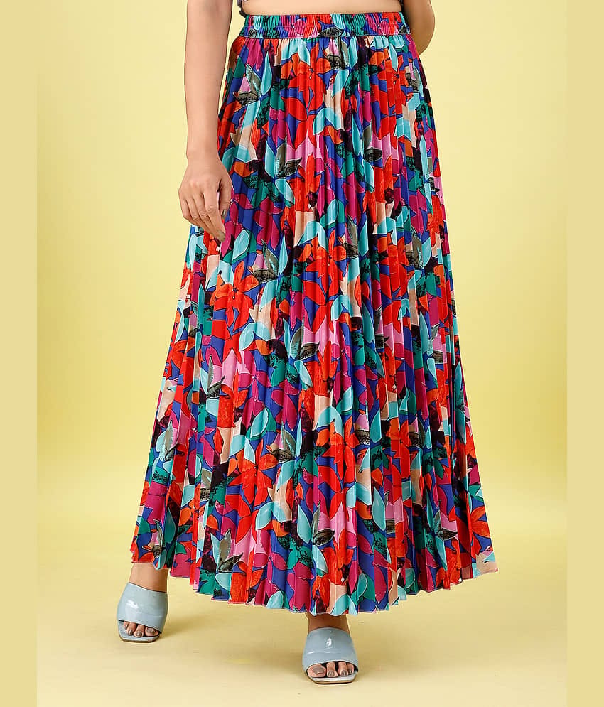 ZWERLON Orange Crepe Women's A-Line Skirt ( Pack of 1 )