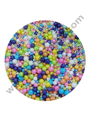 CAKE DECOR™ Sugar Candy - Mix Size Multi Color Balls Sprinkles and Candy - 500 gm
