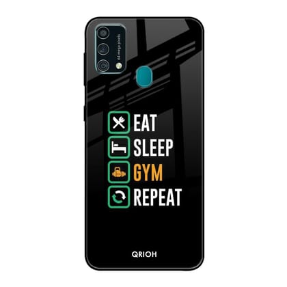 Daily Routine Glass Case for Samsung Galaxy F41