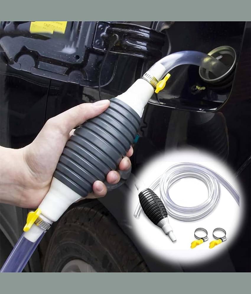 Fuel Transfer Pump Kit Tank Sucker Newest High Flow Hand Pump Portable Manual Car Fuel Transfer Pump for Petrol Diesel Oil Liquid Water Fish Tank with 2 M Pipe