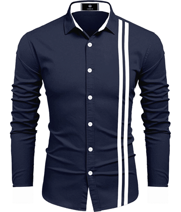 VERTUSY - Cotton Blend Regular Fit Black Men's Casual Shirt ( Pack of 1 )