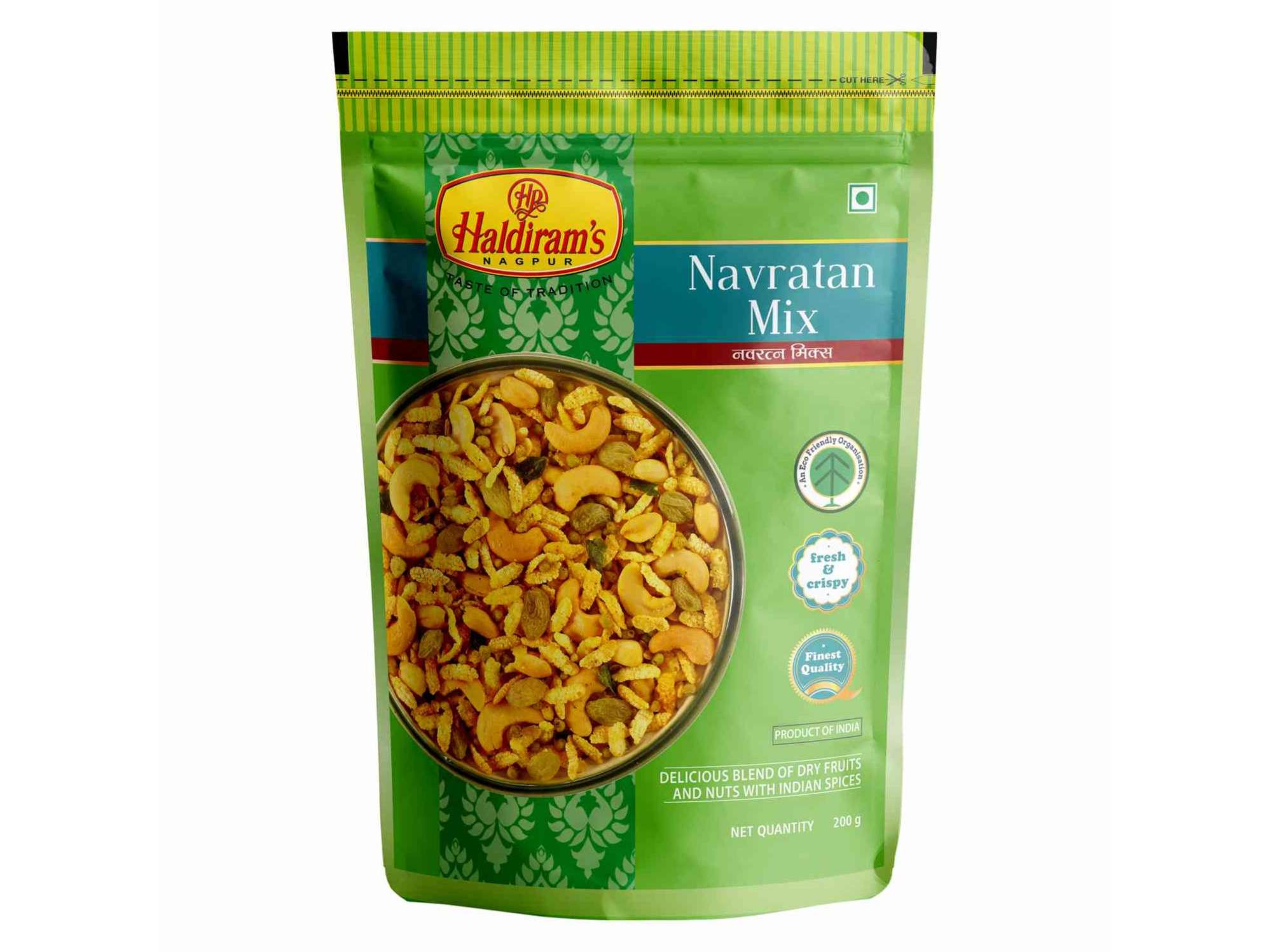 Haldiram's Navratan Mix Namkeen - 1 kg - Pack of 2