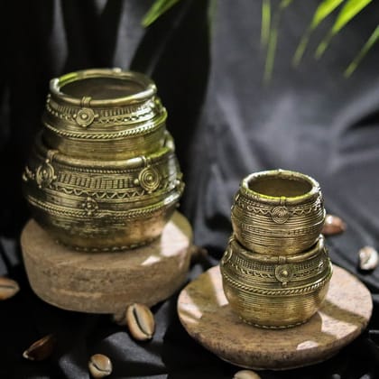 Handcrafted Dhokra Mana (Set of 4) Handcrafted Dhokra Mana (Set of 4)