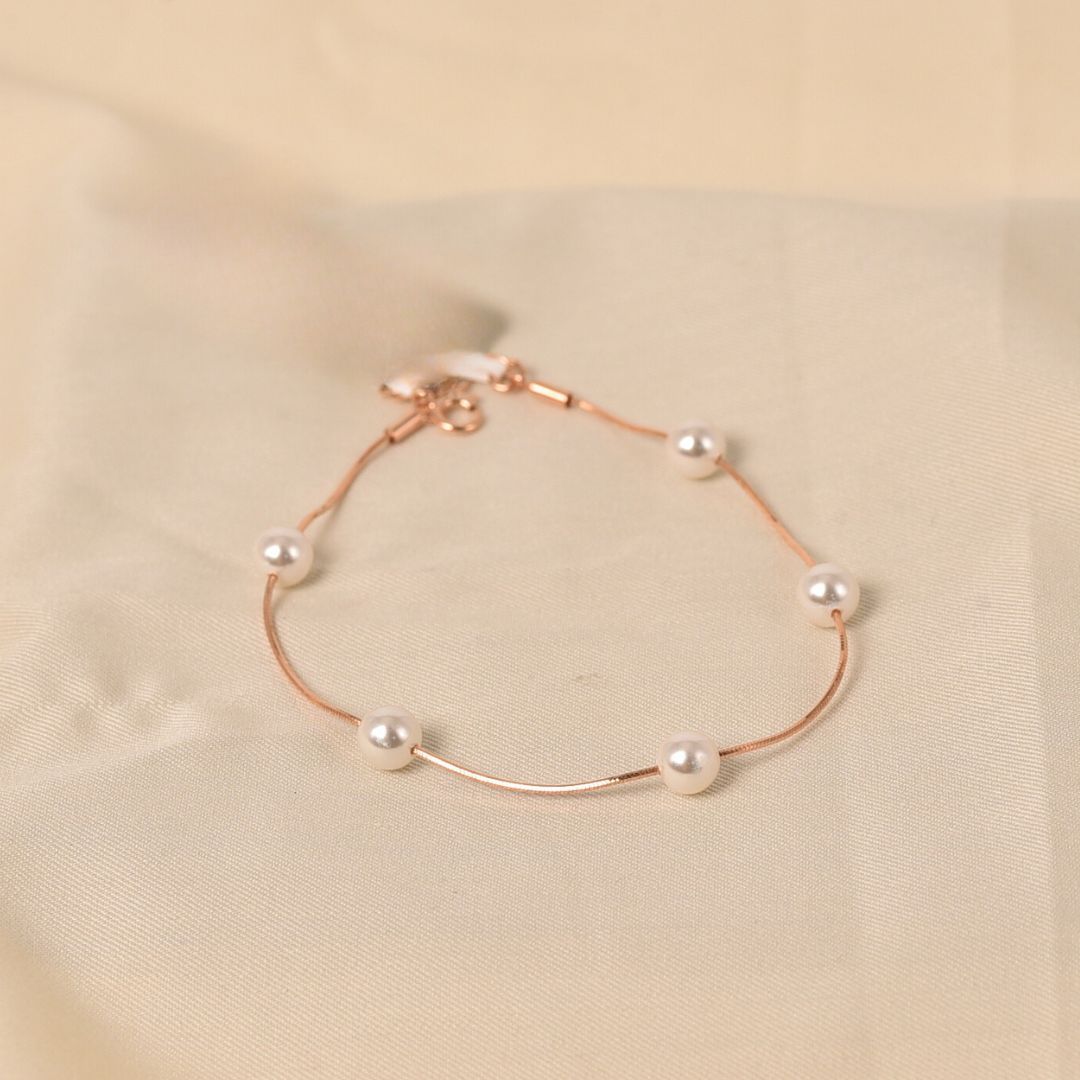 Simply Pearl Bracelet - Rose Gold