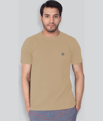 Lux Nitro Cotton Blend Regular Fit Solid Half Sleeves Men's Round T-Shirt - Grey ( Pack of 1 )