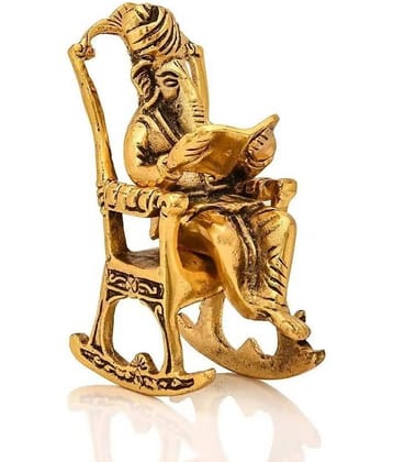 VARKAUS - Brass Lord Ganesha Idol ( 15 cm )