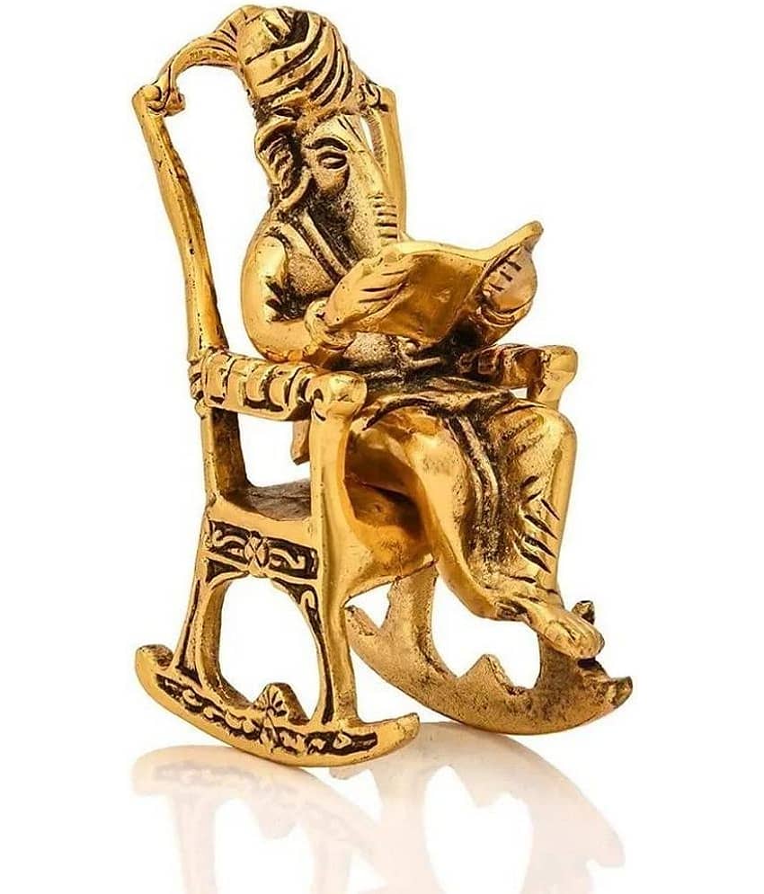 VARKAUS - Brass Lord Ganesha Idol ( 15 cm )