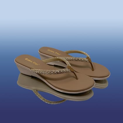 Stylish Rhinestone Wedge Sandals-Beige / 36