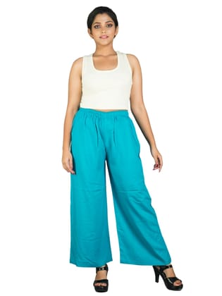 057RVR 4Cats Free Size Radiant Palazzo - Sea Green
