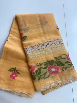 Kota cotton with machine embroidery