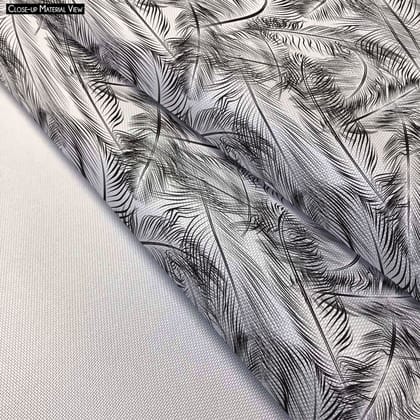 ArtzFolio Feathers Bolster Cover Booster Cases | Concealed Zipper Opening-Bolster Cover; Poly Cotton / 16inch Width x 6" Diameter; SINGLE; No Filler