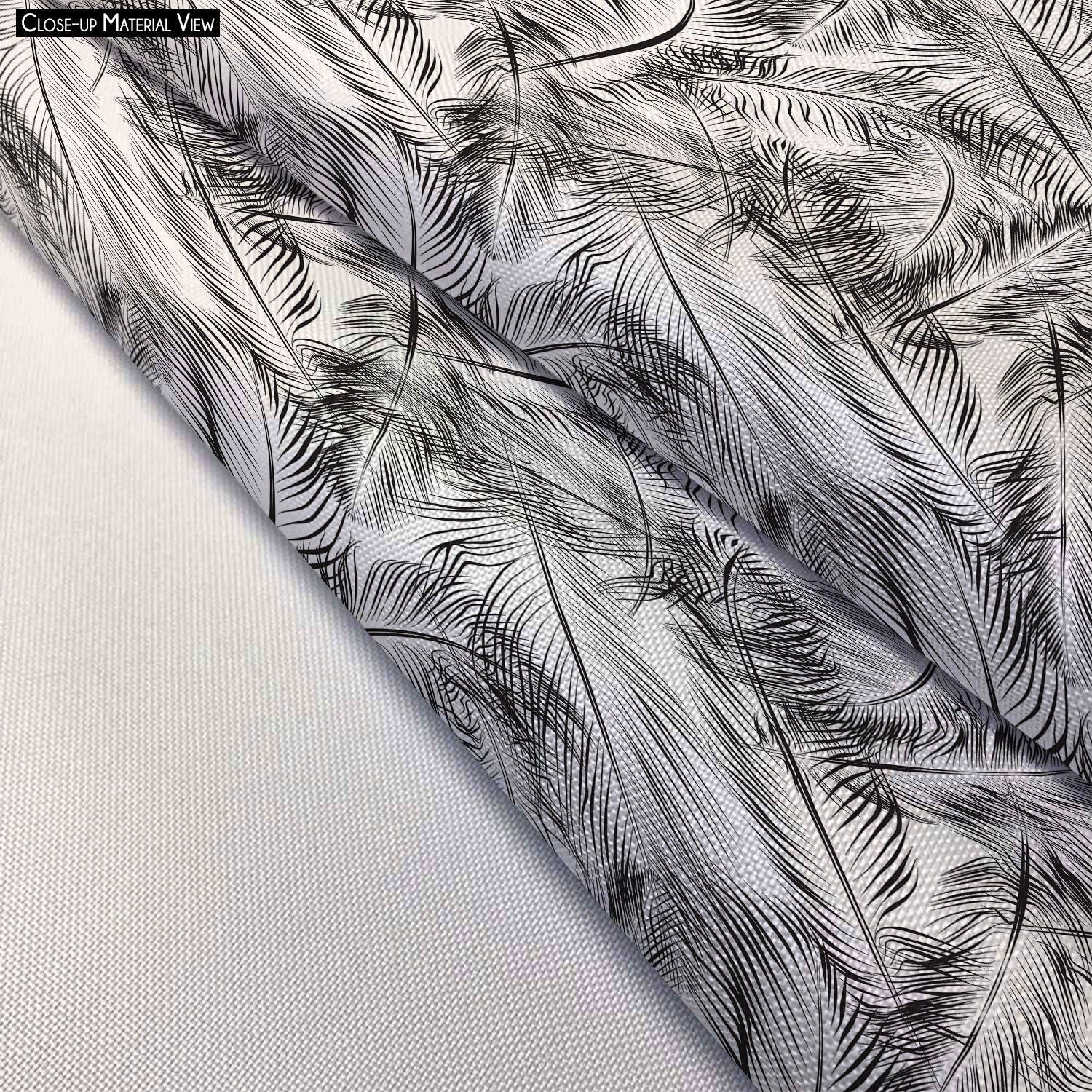ArtzFolio Feathers Bolster Cover Booster Cases | Concealed Zipper Opening-Bolster Cover; Poly Cotton / 16inch Width x 6" Diameter; SINGLE; No Filler