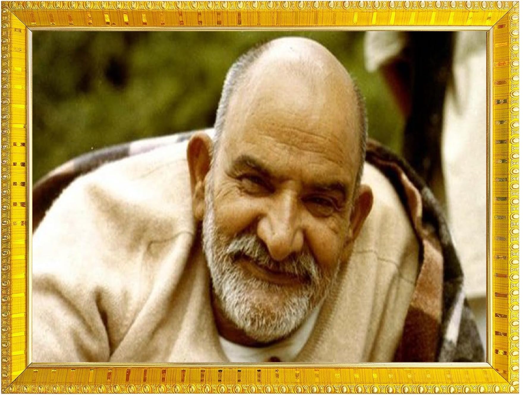 NOKKES Neem Karoli Baba Neev Karori baba Photo Frames Religious Photo frame 5X7 Inch Photo Frame_W59