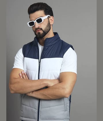 Nuovo Polyester Men's Quilted & Bomber Jacket - Navy ( Pack of 1 )