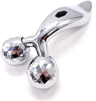 AABHA 3D Manual Solar Powered Face Body Roller Massager, 3D Roller Face Massager Y-Shape Face Lift Tool Firming Beauty Massage Body Face Massager