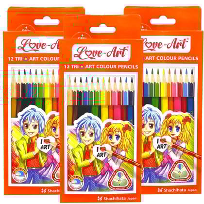 Artline 3 Box of Triart Colour Pencils Pack Of 12