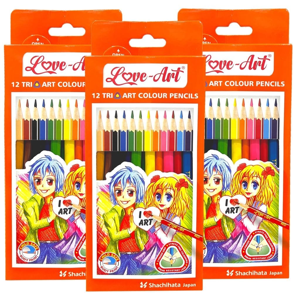 Artline 3 Box of Triart Colour Pencils Pack Of 12