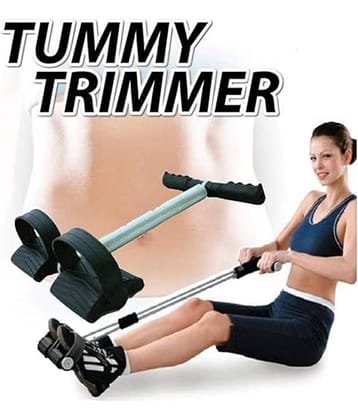 Single Spring Tummy Trimmer Abs Exerciser Waist Trimmer-Body Toner-Fat Buster- Multipurpose Fitness Gym Equipment for Men and Women Pack of 1 Black