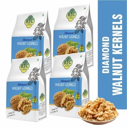 RTC FOODS | RTC Walnut Kernels Diamond Without Shell | Rich Source of Iron and Protein | Omega 3 Food | RIch in Antioxidants | Delicious and Healthy | Akhrot | Dry Fruits