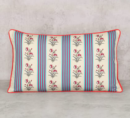 India Circus Contrasting Pulchritudinous - Cotton Poplin Cushion Cover - 8 X 16 Inch
