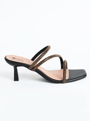Delco Muse Fancy Pencil Heel Slip-Ons-36 / Black