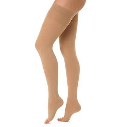Ezyfit Medical Compression Stocking Thigh Length for Varicose Veins Class 2 with Silicone Band