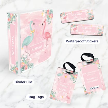 Flamingoland Stationery Set (kids)-Pink Watercolor / Mini Set