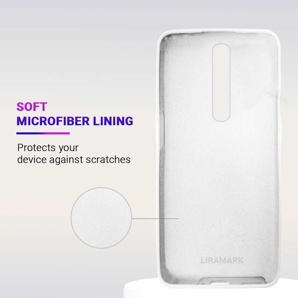 LIRAMARK Liquid Silicone Soft Back Cover Case for OnePlus 8/1+8