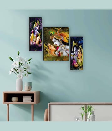 Saf radha krishna religious modern art MDF Painting Without Frame