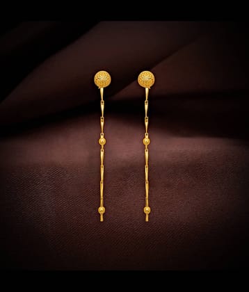 LUV FASHION Gold Chandelier Earrings ( Pack of 1 )