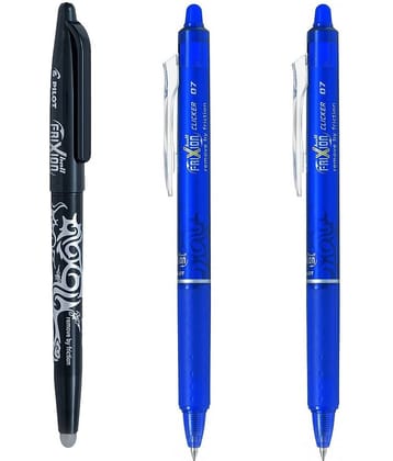 PILOT Frixion (Black/Blue - Pack of 3) Roller Ball Pen