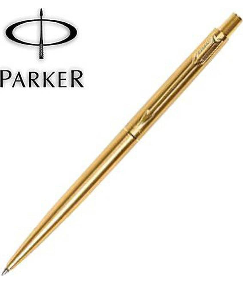 Parker Jotter London Gold Ball Pen With Flow 2 Refill Extra Ball Pen (Blue)