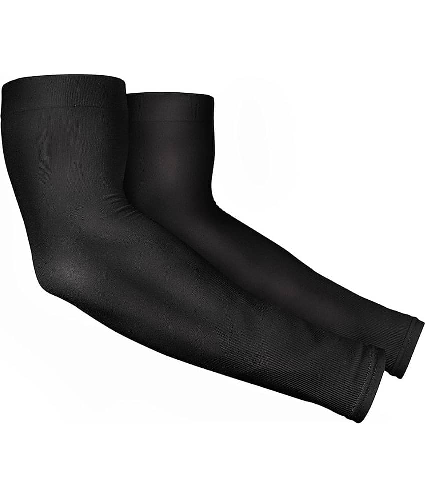Mahek Accessories - High Performance UV Sun Protection Arm Sleeves for Athletic, Cricket, Bike Riding,Cycling Lymphedema, Basketball, Baseball, Running & Outdoor Activities (Black)