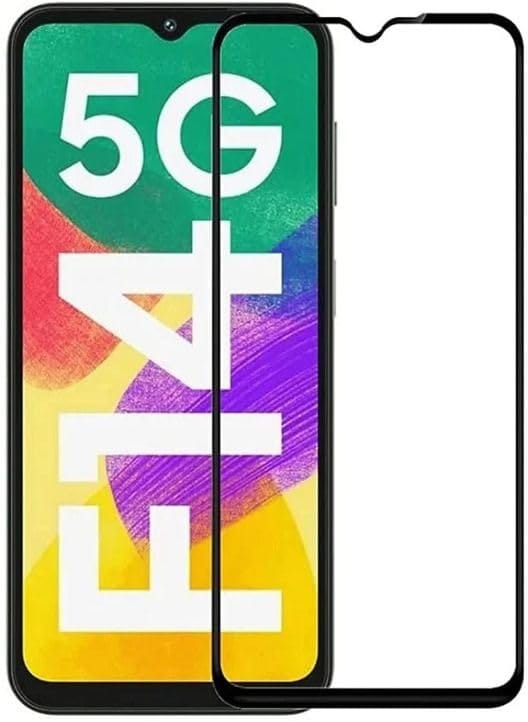 PLUGTECH Advanced Tempered Glass With Anti-Explosion 9H Hardness Edge-To-Edge Coverage Screen Guard for SAMSUNG F14